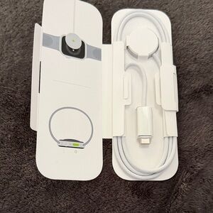 Apple White Braided Magnetic Watch Charger with USB-C Connector